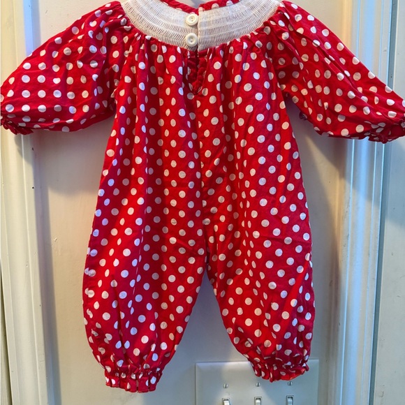 Smocked Valentines Romper - Picture 8 of 10